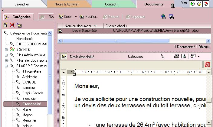 Voir des documents Word